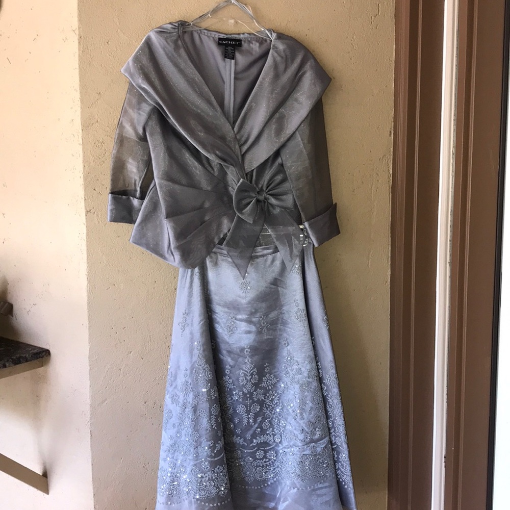 Silver 2 piece dress